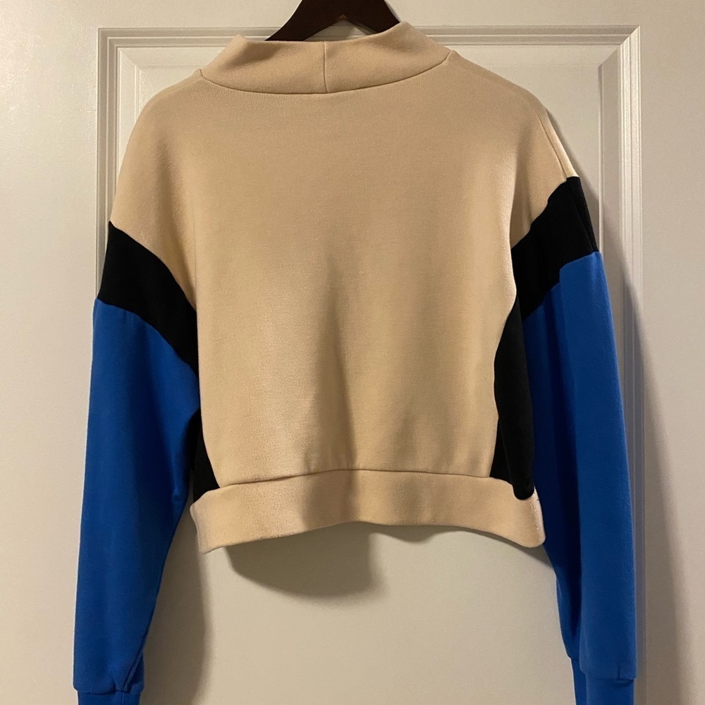 Zara Colorblock Slogan Sweatshirt - Picture 4 of 5